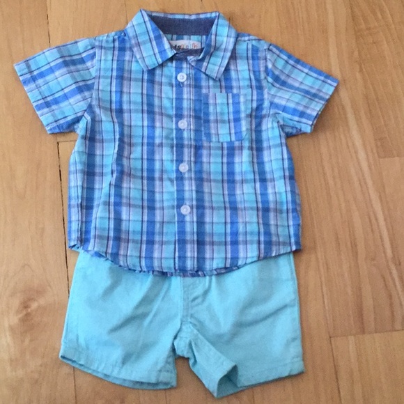 Kids Headquarters Other - NWOT Kids Shorts and button down set 6-9months 🐳